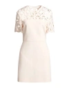 Valentino Garavani Woman Mini Dress Cream Size 6 Wool, Silk, Polyamide, Elastane In White