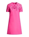 Valentino Garavani Woman Mini Dress Fuchsia Size 6 Virgin Wool, Silk In Pink