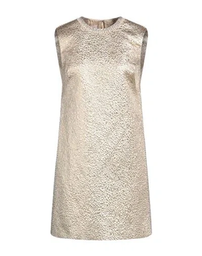Valentino Garavani Woman Mini Dress Gold Size 8 Polyester, Silk, Metallic Fiber