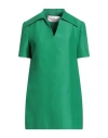 Valentino Garavani Woman Mini Dress Green Size 8 Cotton, Silk In Green
