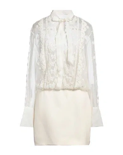 Valentino Garavani Woman Mini Dress Ivory Size 10 Silk In White