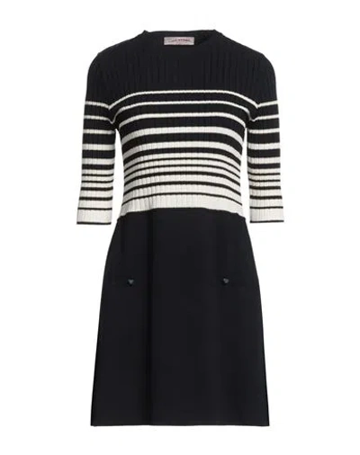 Valentino Garavani Woman Mini Dress Midnight Blue Size M Viscose, Polyester, Metallic Fiber