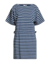 Valentino Garavani Woman Mini Dress Navy Size M Cotton In Blue