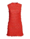Valentino Woman Short Dress Orange Size S Virgin Wool