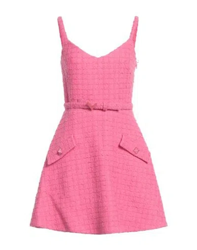Valentino Garavani Woman Mini Dress Pink Size 2 Virgin Wool, Polyamide, Silk