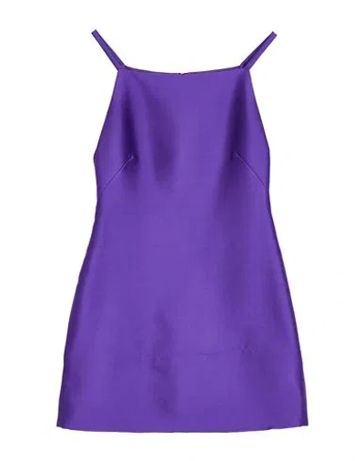 Valentino Garavani Woman Mini Dress Purple Size 4 Polyester, Silk