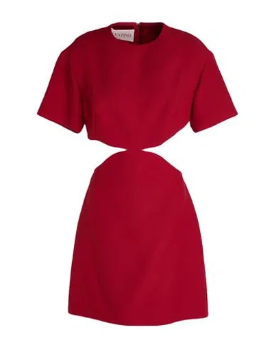 Valentino Garavani Woman Mini Dress Red Size 6 Virgin Wool, Silk