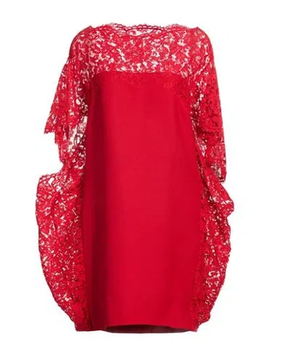 Valentino Garavani Woman Mini Dress Red Size 8 Viscose, Cotton, Polyamide, Virgin Wool, Silk