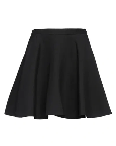 Valentino Garavani Woman Mini Skirt Black Size 6 Virgin Wool, Silk In Multi