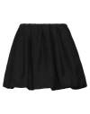 VALENTINO VALENTINO GARAVANI WOMAN MINI SKIRT BLACK SIZE 6 VIRGIN WOOL, SILK