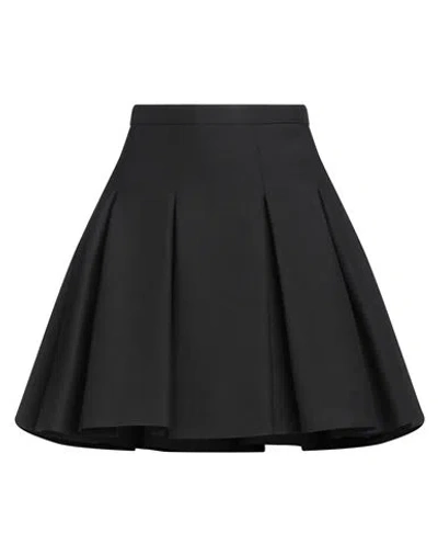 Valentino Garavani Woman Mini Skirt Black Size 8 Virgin Wool, Silk