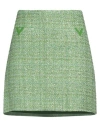 Valentino Garavani Woman Mini Skirt Green Size 8 Viscose, Wool, Cotton, Synthetic Fibers, Metallic F In Green