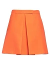 Valentino Garavani Woman Mini Skirt Orange Size 4 Virgin Wool, Silk