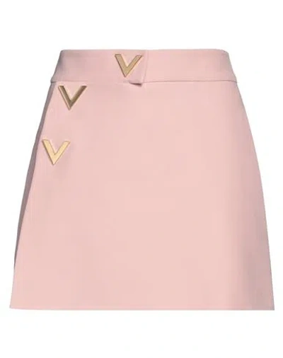 Valentino Garavani Woman Mini Skirt Pink Size 8 Virgin Wool, Silk