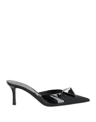 Valentino Garavani Woman Mules & Clogs Black Size 5.5 Leather