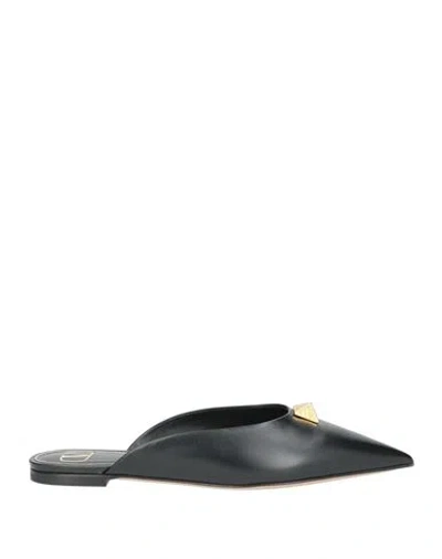 Valentino Garavani Woman Mules & Clogs Black Size 7 Leather