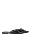 Valentino Archive Butterfly Leather Mules In Black