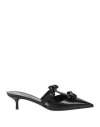 Valentino Garavani Woman Mules & Clogs Black Size 8 Soft Leather