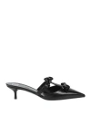 Valentino Garavani Woman Mules & Clogs Black Size 6 Soft Leather