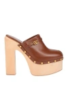 Valentino Garavani Woman Mules & Clogs Brown Size 6.5 Leather In Brown