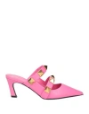 Valentino Garavani Woman Mules & Clogs Fuchsia Size 6 Leather In Pink