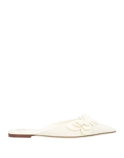 Valentino Garavani Woman Mules & Clogs Ivory Size 6 Leather In White