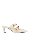 Valentino Garavani Woman Mules & Clogs Ivory Size 7 Leather In White