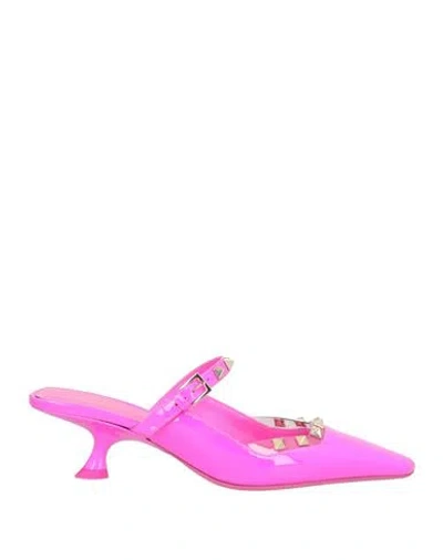 Valentino Garavani Woman Mules & Clogs Pink Size 8 Leather