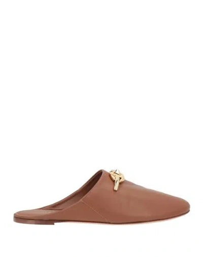 Valentino Garavani Woman Mules & Clogs Tan Size 6 Leather In Brown