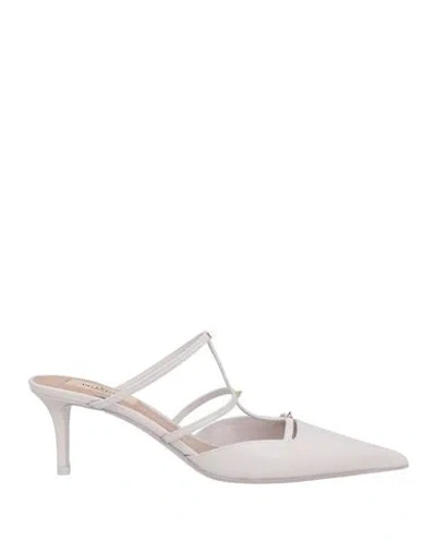 Valentino Garavani Woman Mules & Clogs White Size 6 Leather