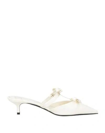 Valentino Garavani Woman Mules & Clogs White Size 8 Soft Leather