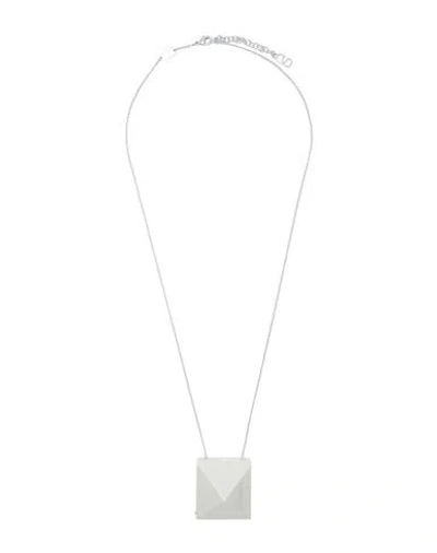 Valentino Garavani Woman Necklace Cream Size - Metal In White