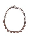 Valentino Garavani Woman Necklace Dark Brown Size - Metal