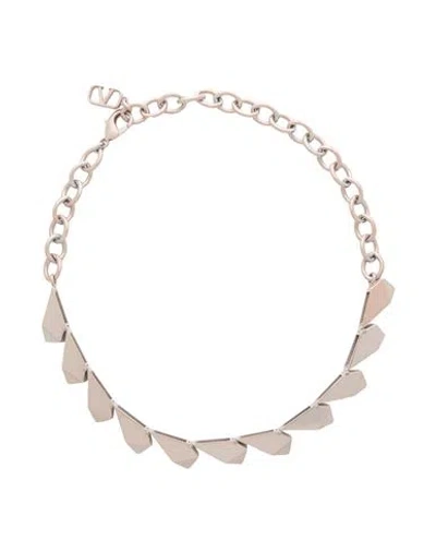 Valentino Garavani Woman Necklace Rose Gold Size - Metal