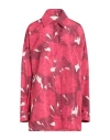 Valentino Garavani Woman Overcoat & Trench Coat Magenta Size 6 Silk In Magenta