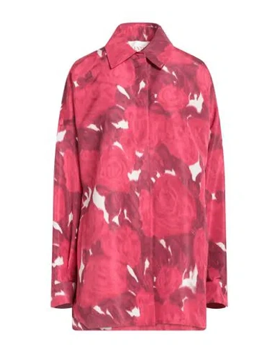 Valentino Garavani Woman Overcoat & Trench Coat Magenta Size 6 Silk