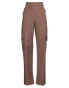 Valentino Garavani Woman Pants Brown Size 8 Cotton, Elastane In Brown