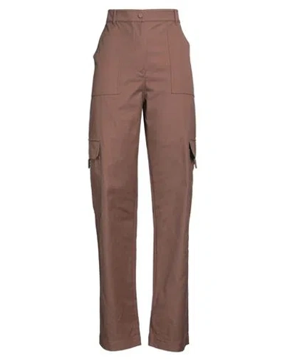 Valentino Garavani Woman Pants Brown Size 8 Cotton, Elastane
