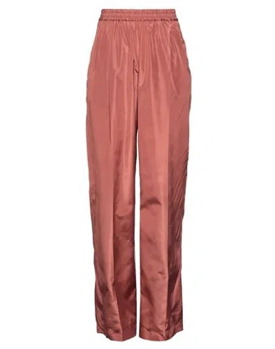 Valentino Woman Pants Cocoa Size 12 Silk In Brown