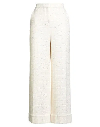 Valentino Garavani Woman Pants Cream Size 6 Cotton, Polyester, Viscose, Polyamide In White