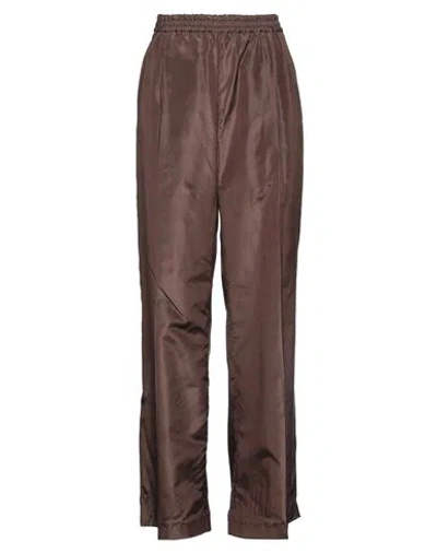 Valentino Woman Pants Dark Brown Size 14 Silk