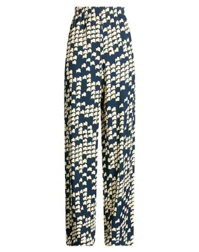 Valentino Garavani Woman Pants Dark Green Size 8 Silk In Blue