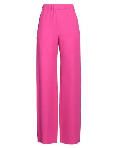 Valentino Garavani Woman Pants Fuchsia Size 4 Silk In Pink