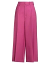 Valentino Garavani Woman Pants Fuchsia Size 4 Virgin Wool, Silk In Pink