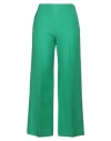 Valentino Garavani Woman Pants Green Size 14 Virgin Wool, Silk In Green