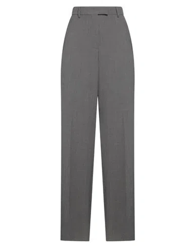 Valentino Garavani Woman Pants Grey Size 12 Virgin Wool, Elastane