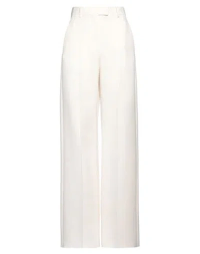 Valentino Garavani Woman Pants Ivory Size 6 Virgin Wool, Silk In White