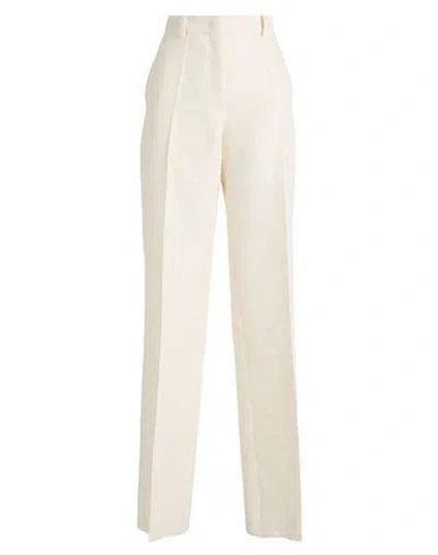 Valentino Garavani Woman Pants Ivory Size 8 Virgin Wool, Silk In White