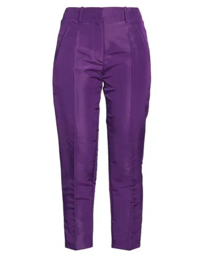 Valentino Garavani Woman Pants Purple Size 4 Silk In Purple