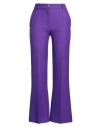 Valentino Garavani Woman Pants Purple Size 4 Virgin Wool, Silk